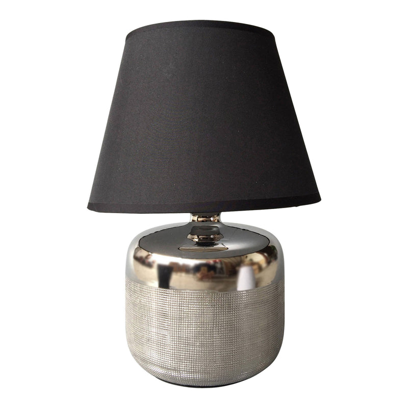 Lampa stołowa z abażurem, Ø 25 cm, ceramika