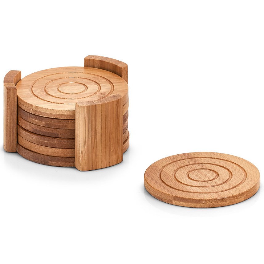 Podstawka pod szklankę, podkładka, 100% bambus - 7 elementów w komplecie, ZELLER