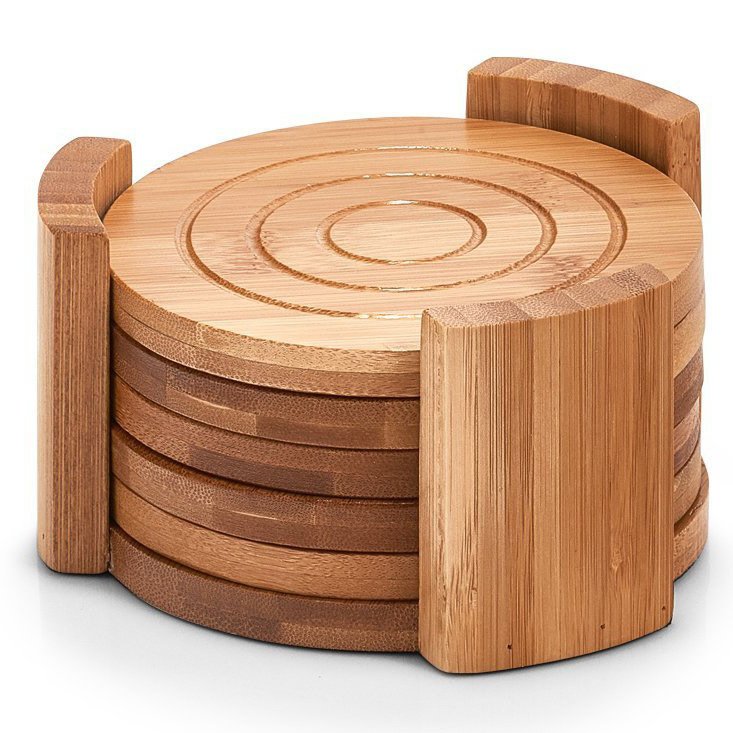 Podstawka pod szklankę, podkładka, 100% bambus - 7 elementów w komplecie, ZELLER