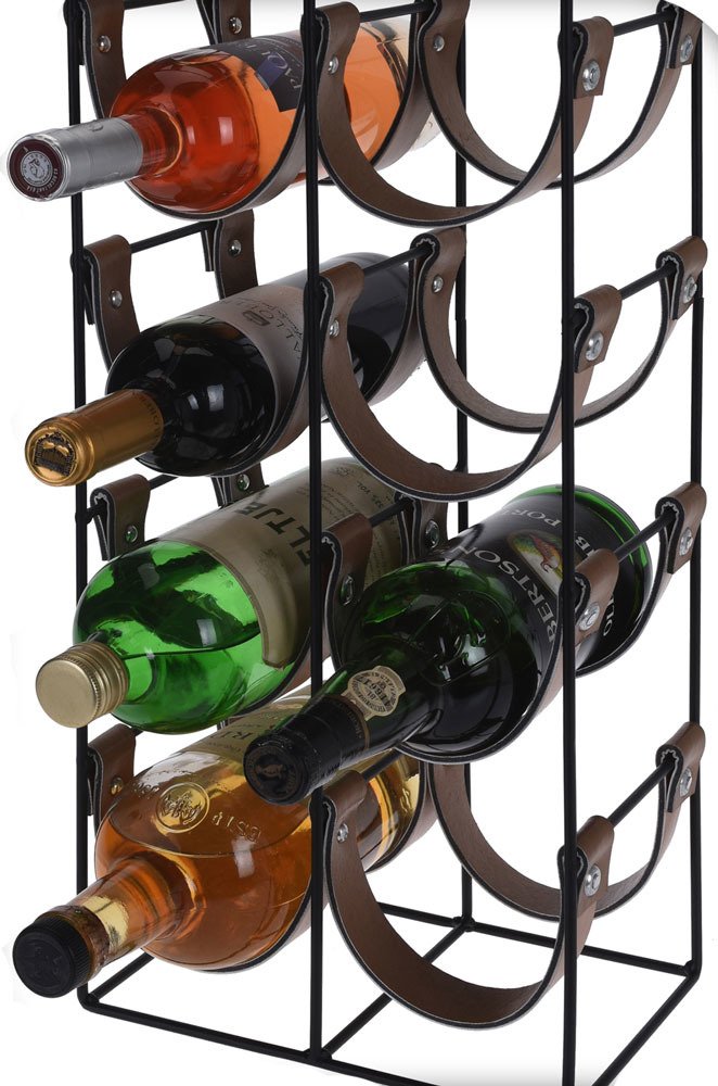 Metalowy stojak na wino, alkohol - 10 butelek