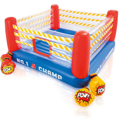 Dmuchana trampolina BOXING RING + 2 x zestaw rękawic bokserskich