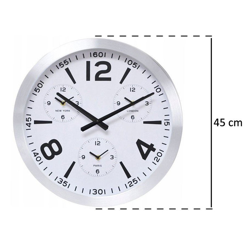 Zegar ścienny, aluminium, Ø 45