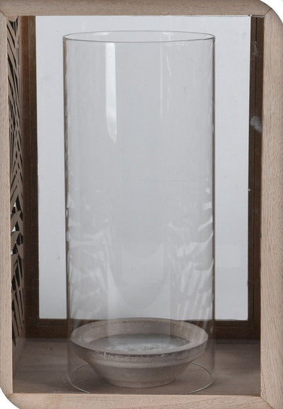 Lampion LEAF DESIGN - latarenka na świeczkę, 22x32 cm