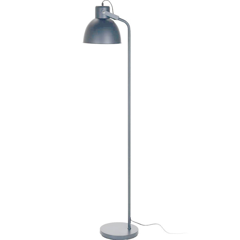Metalowa lampa podłogowa, stojąca - kolor ciemno szary-mat, wys. 170 cm