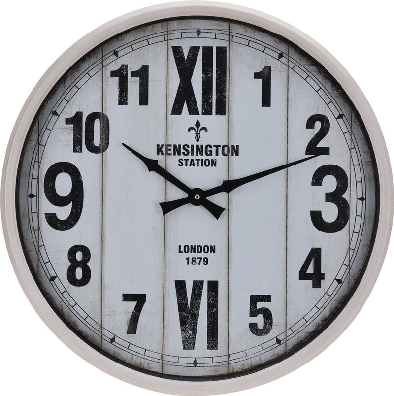 Zegar ścienny Kensington Station w metalowej oprawie, Ø 51 cm