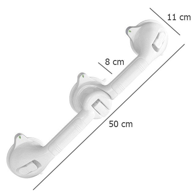 Uchwyt łazienkowy SECURA TRIO na przyssawki - poręcz do łazienki, 50 cm, WENKO