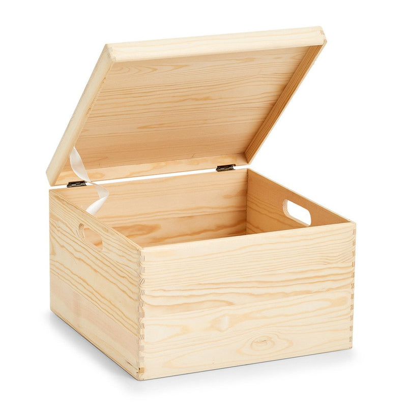 Pojemnik na drobiazgi zamykany, pudełko z drewna sosnowego, łatwa w czyszczeniu skrzynka.