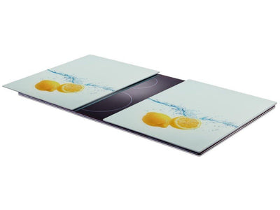 Płyty ochronne na kuchenkę, zestaw 2 ozdobnych tafli ze szkła hartowanego - 52 x 40 cm, ZELLER