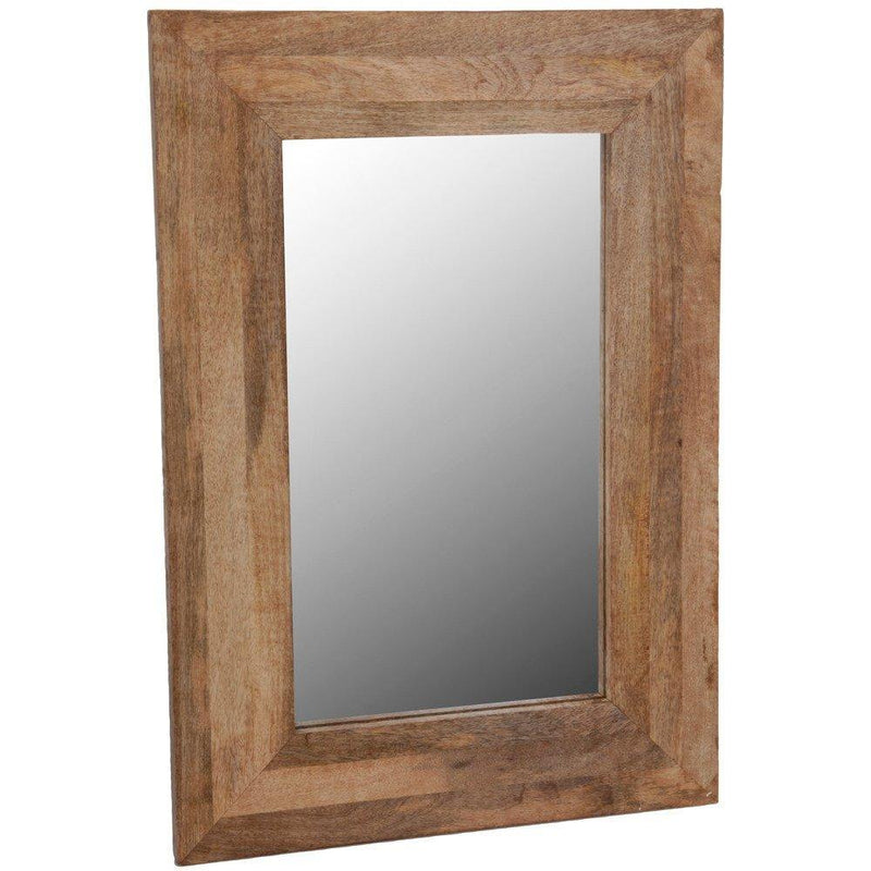 Dekoracyjne lustro ścienne w drewnianej oprawie - 68 x 48 cm