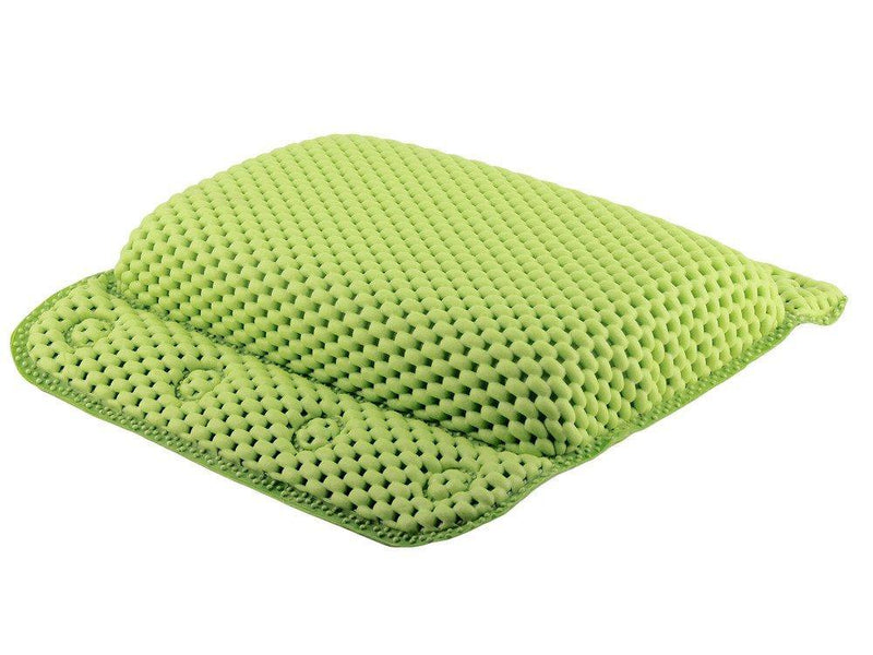 Zapewniająca relaks poduszka do kąpieli, kolor zielony, miękka, relaks dla szyi i głowy, trwały materiał, stabilne mocowanie