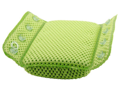 Zapewniająca relaks poduszka do kąpieli, kolor zielony, miękka, relaks dla szyi i głowy, trwały materiał, stabilne mocowanie
