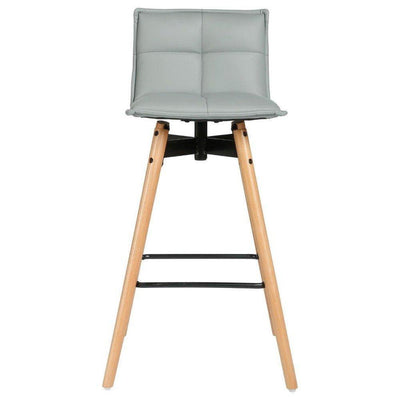 Stołek barowy, krzesło na podwyższeniu, miękkie siedzenie, wysokość: 96 cm, szare