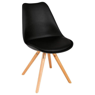 Krzesło do biurka, do salonu, wygodne siedzenie, 54 x 48 x 81 cm, czarny