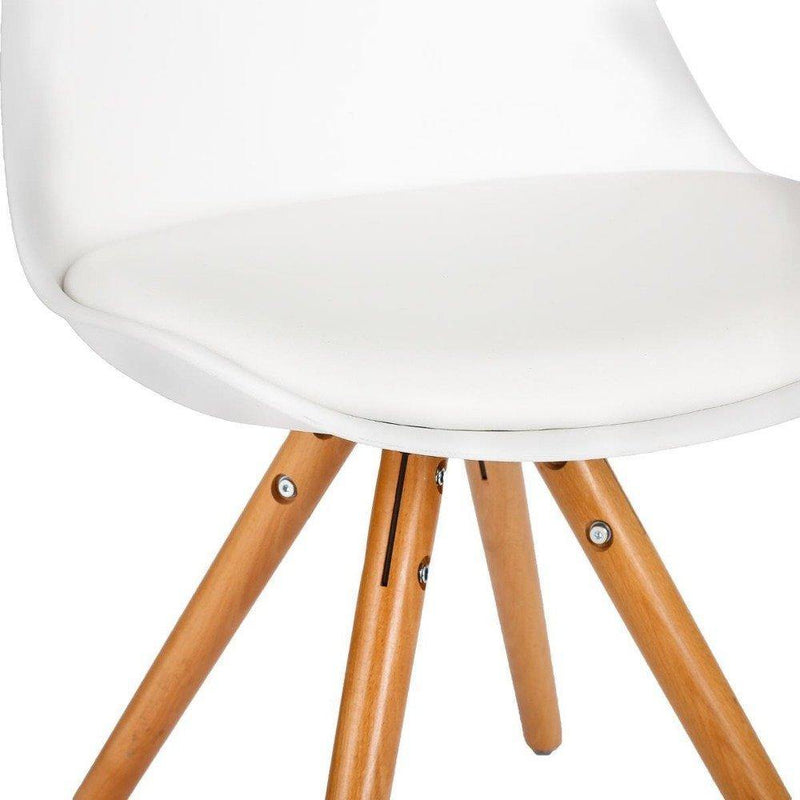 Krzesło do biurka, do salonu, wygodne siedzenie, 54 x 48 x 81 cm, biały