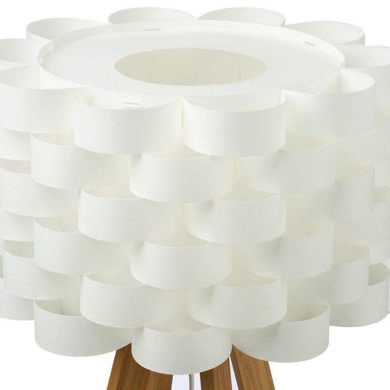 Lampka stołowa bambusowa - kolor biały, wys. 55 cm