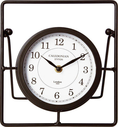 Metalowy zegar CALEDONIAN stołowy