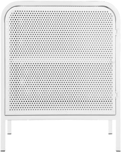Szafka z 2 półkami ALEXY, metalowa - kolor biały