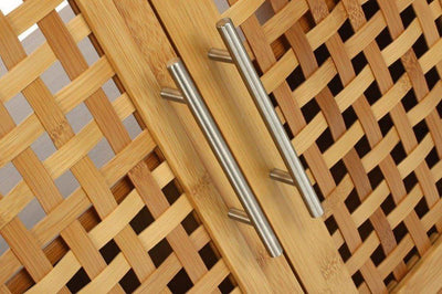 Bambusowa szafka łazienkowa BAMBOU pod umywalkę - 2 poziomowa, zamykana - EMAKO