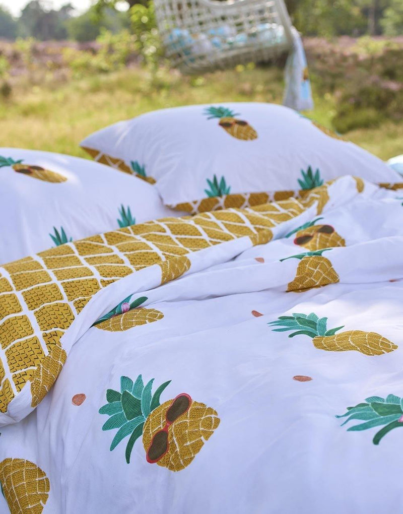 Bawełniana poszewka na poduszkę z motywem ananasa, pościel ozdobna, poszewka dekoracyjna, Covers & Co, 60 x 70 cm - EMAKO