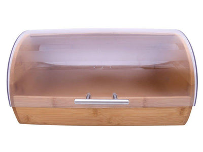 Chlebak z. akrylowa pokrywa, pojemnik na pieczywo z bambusa