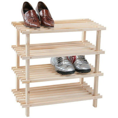 Gustowny stojak na buty z drewna sosnowego - EMAKO