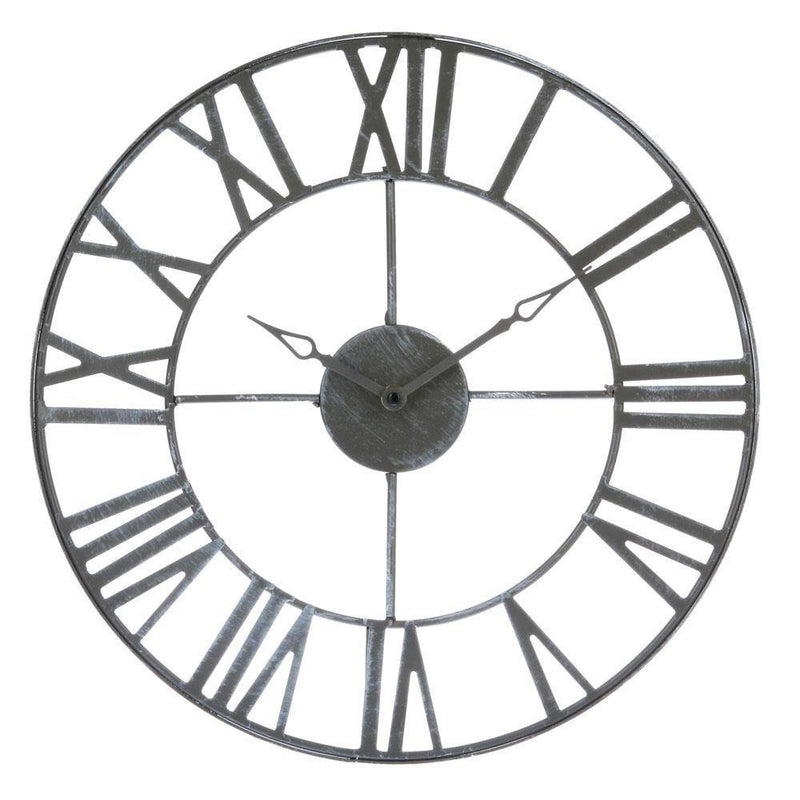 Metalowy zegar ścienny VINTAGE - kolor szary, Ø 40 cm