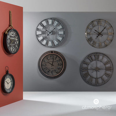 Zegar na ścianę w stylu vintage, oryginalna dekoracja wykonana z metalu