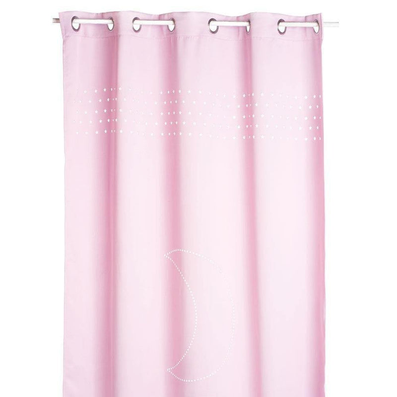Zasłona tekstylna dla dzieci MOON, 140 x 260 cm, kolor różowy