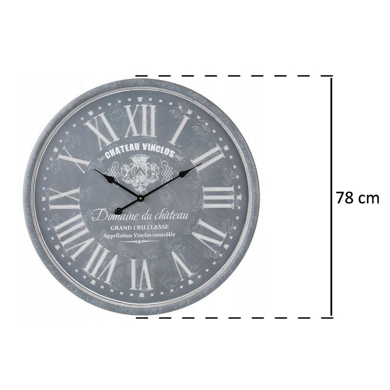 Duży zegar ścienny w stylu vintage, Ø 78 cm