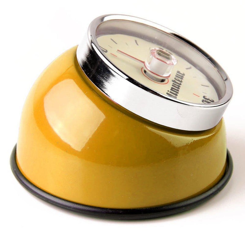 Minutnik kuchenny RETRO z magnesem - Ø 8 cm żółty 