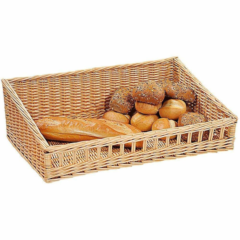 Koszyk wiklinowy, rustykalny pojemnik dekoracyjny na pieczywo lub owoce