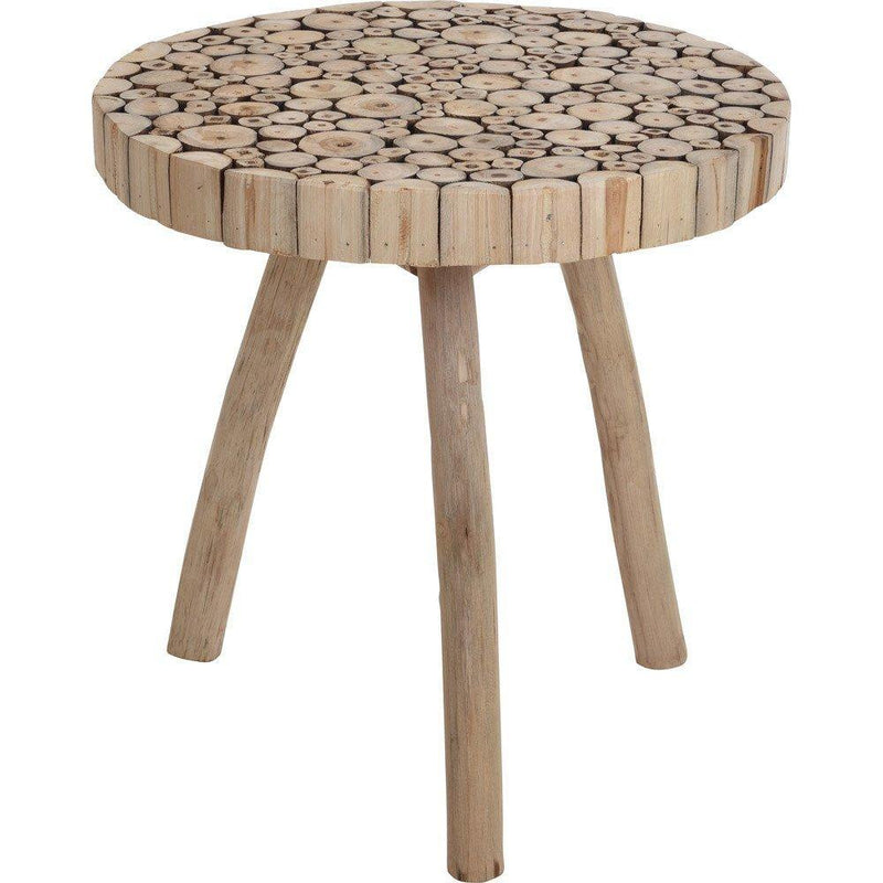 Stolik okazjonalny, kawowy z drewna tekowego Ø 50 cm