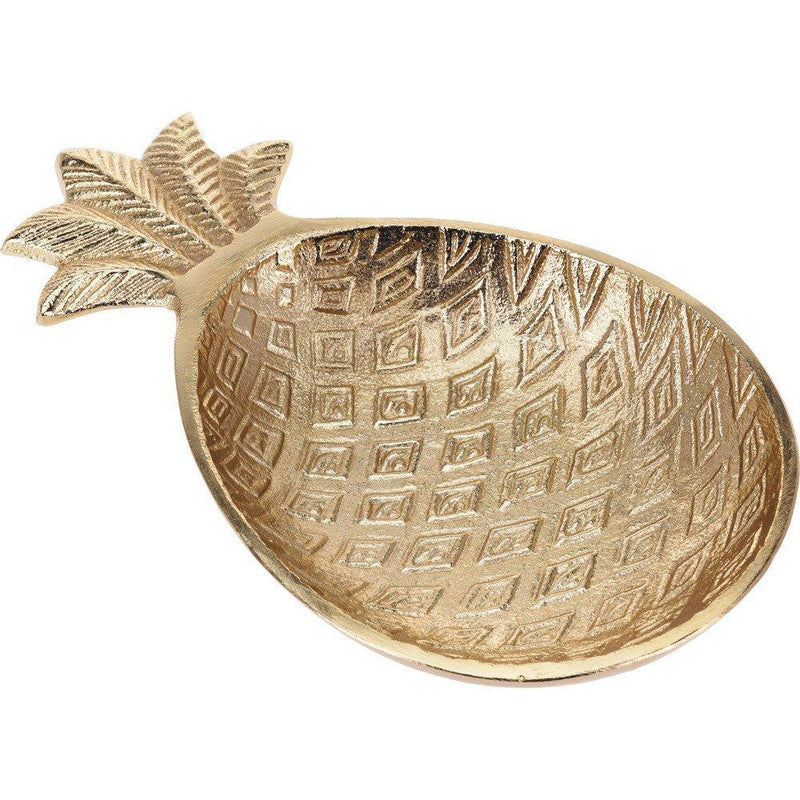Dekoracyjna miska na drobiazgi ANANAS - kolor złoty