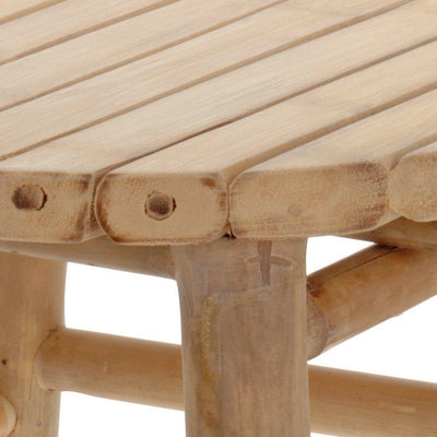 Niewielki stołek bambusowy, 30 x 30 cm, trwały materiał, praktyczne zastosowanie, łatwe przechowywanie, brązowy