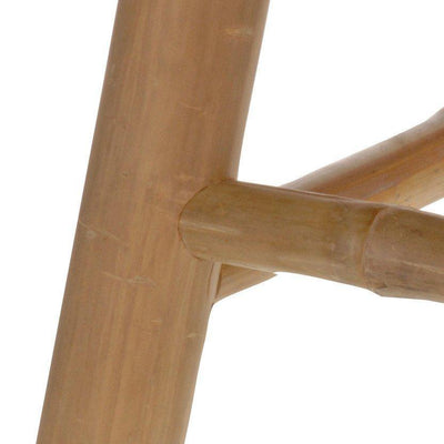 Niewielki stołek bambusowy, 30 x 30 cm, trwały materiał, praktyczne zastosowanie, łatwe przechowywanie, brązowy