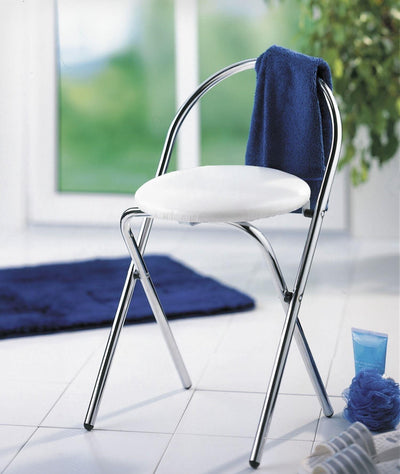 Krzesło łazienkowe SALERNO, kolor biały, WENKO