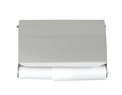 Uchwyt na papier toaletowy BASIC z klapką, kolor srebrny, WENKO