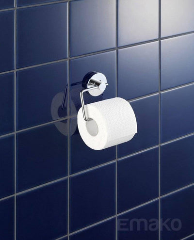Zestaw: Uchwyt na papier toaletowy MILAZZO, Vacuum-Loc + Dwa wieszaki na przyssawki Vacuum-Loc, WENKO