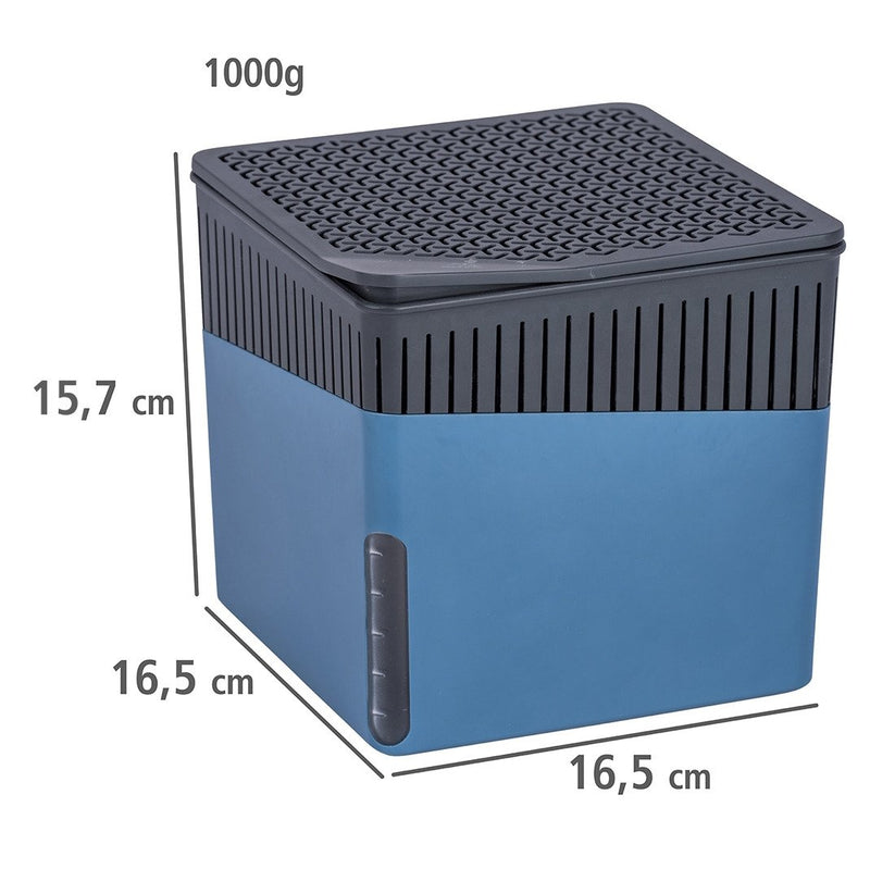 Pochłaniacz wilgoci, osuszacz adsorpcyjny + wkład 1kg - obsługuje do 80 m3 powietrza, 16,5 x 15,7 x 16,5 cm, WENKO