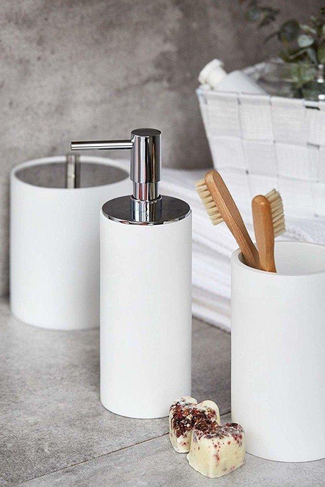 Pojemnik na drobiazgi IDA z tworzywa sztucznego, ozdobne pudełko łazienkowe z pokrywką - WENKO