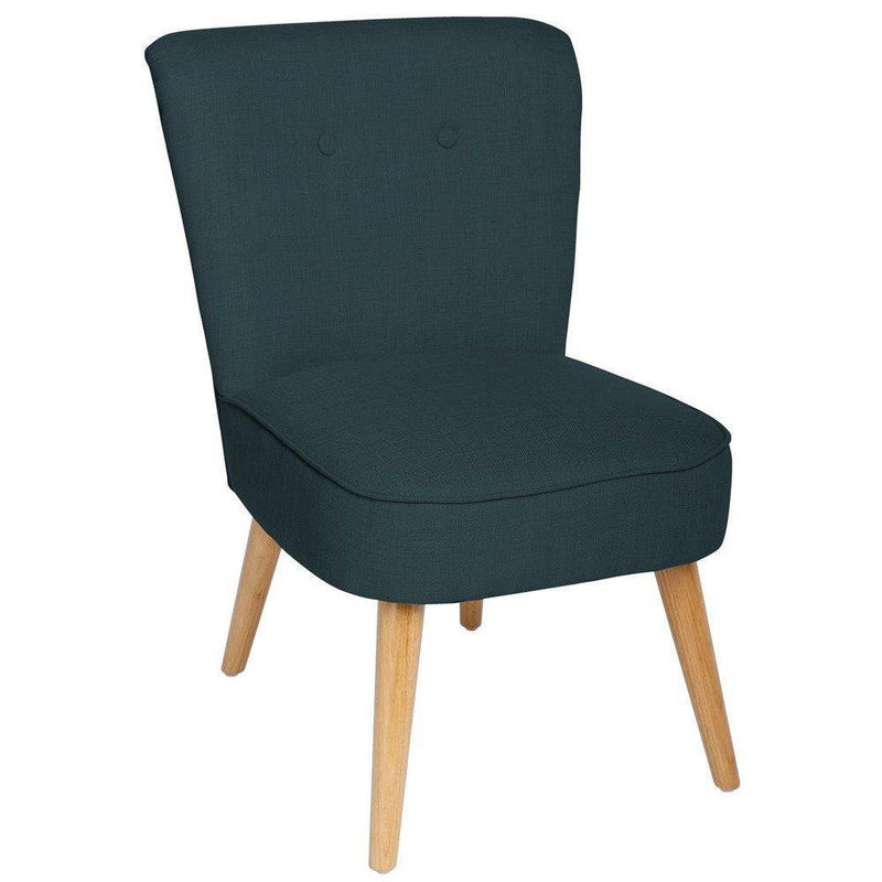 Fotel wypoczynkowy do salonu, krzesło, kolor granatowy