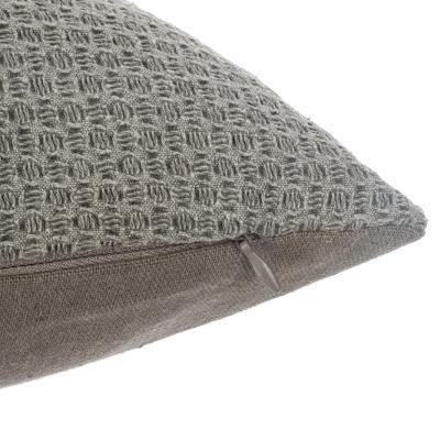Poduszka dekoracyjna w kształcie kwadratu, jasnoszary produkt ozdobny z tworzyw sztucznych.
