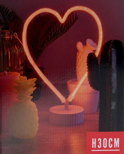 Neon LED Serce, świecąca dekoracja - wys. 30 cm