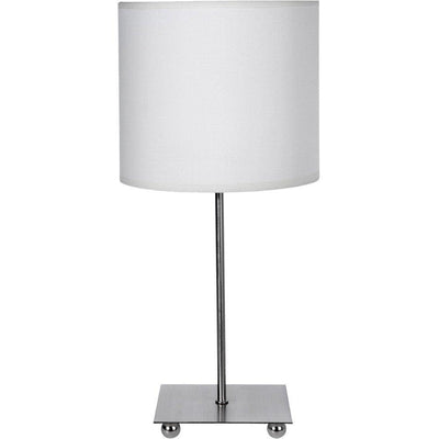  Lampka stołowa, metalowa, stojąca, wys. 47 cm - biała
