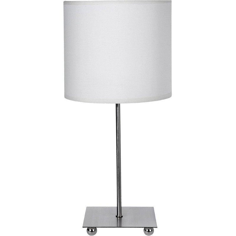  Lampka stołowa, metalowa, stojąca, wys. 47 cm - biała