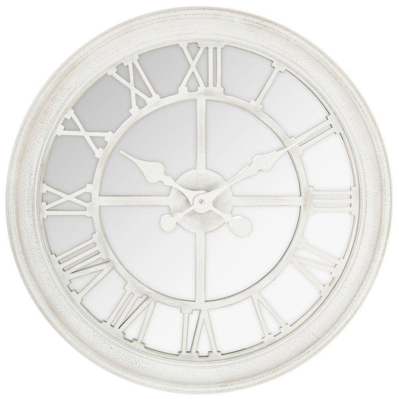 Zegar ścienny okrągły, klasyczny czasomierz z rzymskimi cyframi idealny do eleganckich pomieszczeń