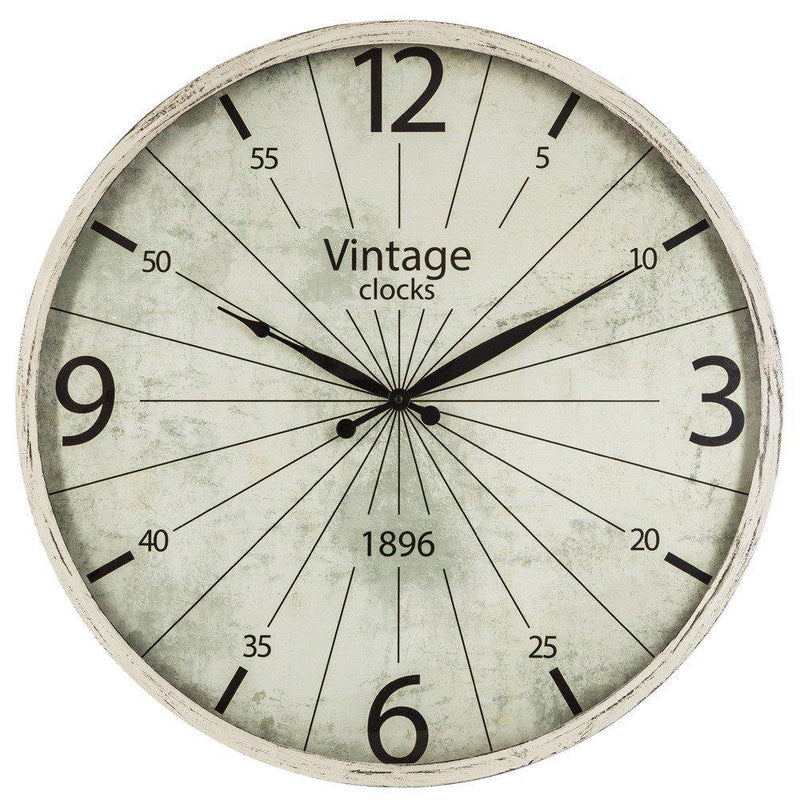 Zegar w stylu vintage, stylowy dodatek na powieszenia na ścianę o ciekawej szacie graficznej