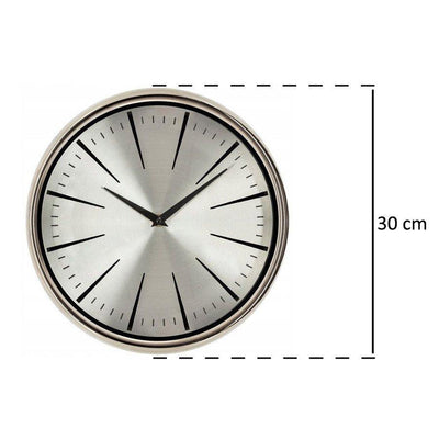 Zegar ścienny z metalu, prosty i elegancki czasomierz idealny do biura