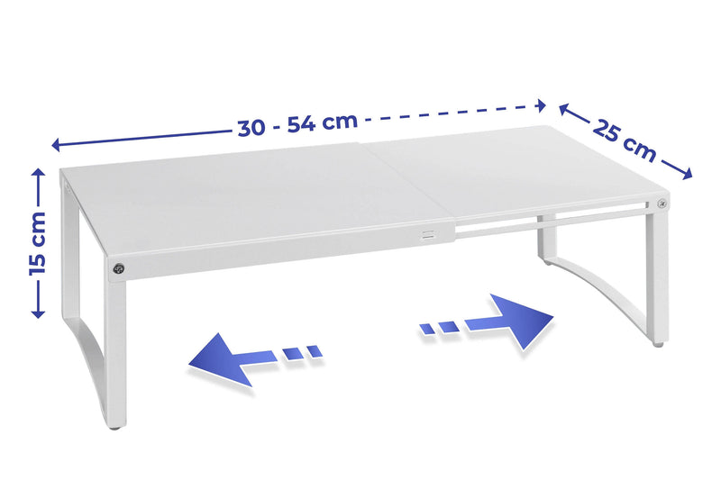 Półka do szafki kuchennej na nóżkach, metalowy wkład ułatwiający przechowywanie - regulowana szerokość, 30-54 x 25 x 15 cm