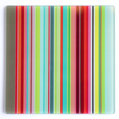 Deska kuchenna do krojenia Stripes, 21 x 21 cm, szklana